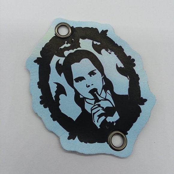 Wednesday Addams eyelet patch shoe charm - Picture 3 of 12